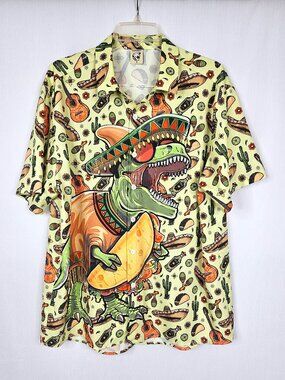 Hardaddy | T-Rex Taco Hawaiian Shirt | Novelty | Men's M